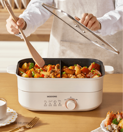 辣党都满足!45L黄金容量旋钮控温涮炒煎炖焖蒸也能轻松搞定!PG麻将胡了免费试玩模拟器自带鸳鸯锅的分体式电火锅清汤党和麻(图1) 辣党都满足!45L黄金容量旋钮控温涮炒煎炖焖蒸也能轻松搞定!PG麻将胡了免费试玩模拟器自带鸳鸯锅的分体式电火锅清汤党和麻(图1)